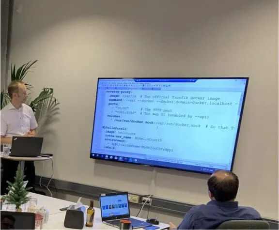 Tore speaking at an Essiq event