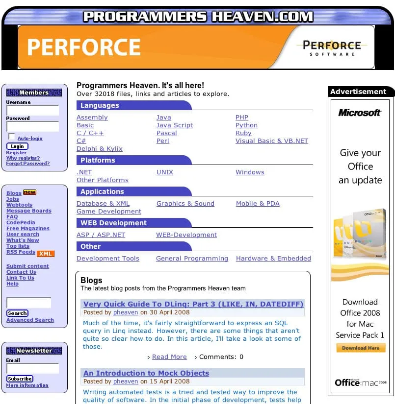 The Programmers Heaven website