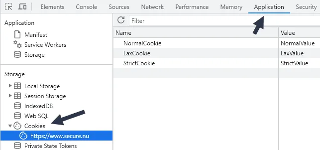 How to view the cookies for the current page.