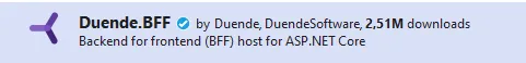 Duende Backend For Frontend (BFF) Security Framework NuGet package