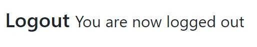 After logging out fro Duende IdentityServer page.